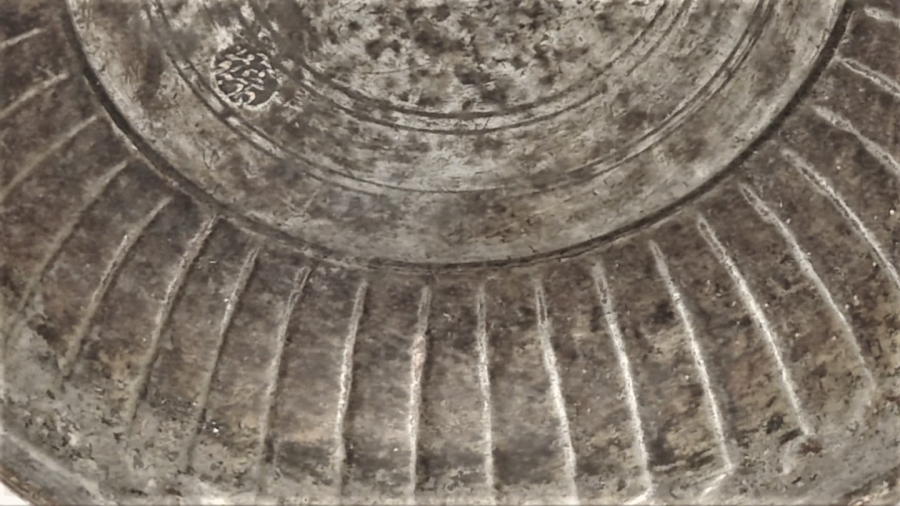 OSMANLI DAMGALI DİLİMLİ BAKIR SAGAN EL DOGME GECME TABANLI KENARLAR KIVRIK KALAYLI SAGAN