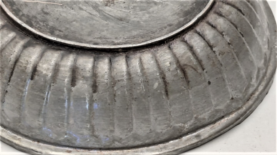 OSMANLI DAMGALI DİLİMLİ BAKIR SAGAN EL DOGME GECME TABANLI KENARLAR KIVRIK KALAYLI SAGAN