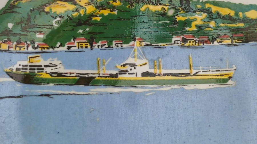 DENİZ NAKLİYATI GENEL MÜDÜRLÜĞÜ TURKISH CARGO LINES SÜMERBANK PORSELEN TABAK HİSARDAN İSTANBUL BOGAZI