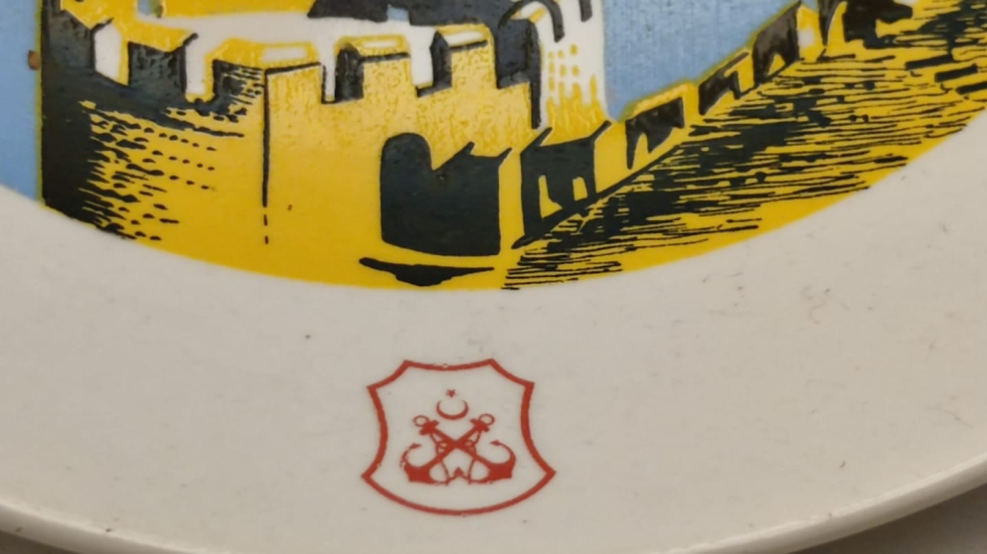 DENİZ NAKLİYATI GENEL MÜDÜRLÜĞÜ TURKISH CARGO LINES SÜMERBANK PORSELEN TABAK HİSARDAN İSTANBUL BOGAZI