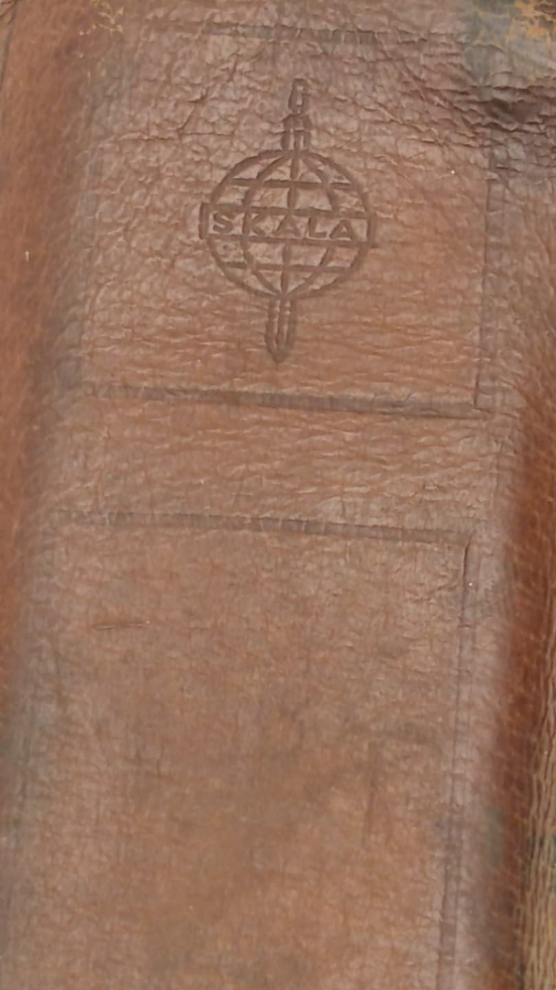 1960 VİNTAGE SKALA SKLM LOGARİTMİK SÜRGÜLÜ CETVEL ÖRJİNAL DAMGALI DERİ MUHAFAZASINDA MUHENDİSLİK CETVELİ