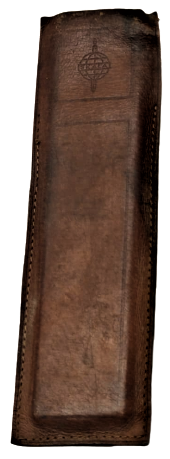 1960 VİNTAGE SKALA SKLM LOGARİTMİK SÜRGÜLÜ CETVEL ÖRJİNAL DAMGALI DERİ MUHAFAZASINDA MUHENDİSLİK CETVELİ