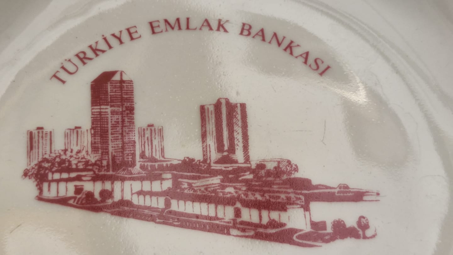 TÜRKİYE EMLAK BANKASI 30 EYLUL 1988 GALERİA  ATAKÖY ACILIŞ ANISINA İSTANBUL PORSELEN ANI TABAGI