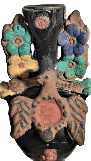 CUMHURİYET BAŞI YAPIMI CANAKKALE KUSLU CİCEKLİ TESTİ TAMAMI EL YAPIM KÖK BOYAMA KULPLU TESTİ SORUNSUZ 