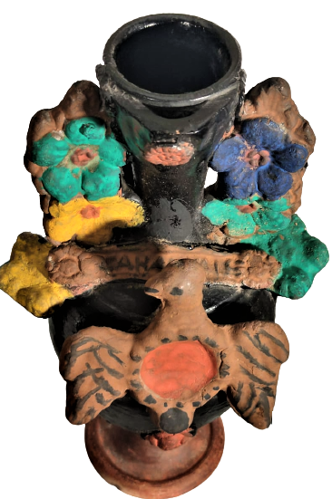 CUMHURİYET BAŞI YAPIMI CANAKKALE KUSLU CİCEKLİ TESTİ TAMAMI EL YAPIM KÖK BOYAMA KULPLU TESTİ SORUNSUZ 