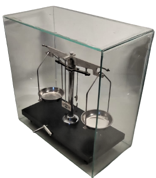 1960 YERLİ TÜRK MALI ALİMÜNYUM GOVDE KIROM KEFE 100 GR GÖRAL KEFELİ CAM FANUSLU HASSAS ECZACI TERAZİSİ