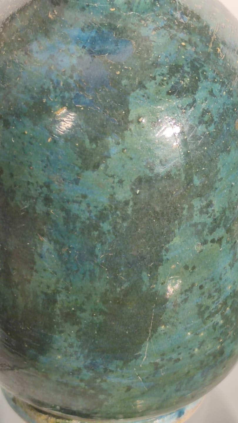 OSMANLI İSLAMİC ZEMZEN DOLDURMA İKRAM SURAHİSİ ÜZERİ KOYU YEŞİL TONLARINDA PARLAK SIRLI ZEMİN ATIKSIZ VE SORUNSUZ 