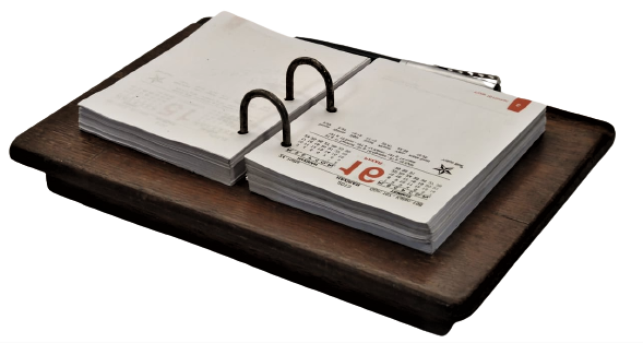 1920 AHŞAP MASA ÜZERİ HER YIL YENİSİYLE DEĞİŞEREK KULLANILAN TAKVİM VE NOT DEFTERİ