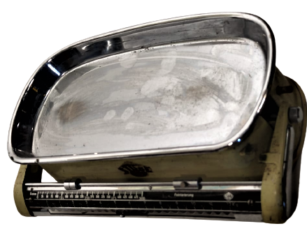 1950 STUBE METAL MAKANİK KROM KEFELİ 500 GR İNCE DARA ALMA ÖZELLİKLİ 12 KİLO TARTABİLEN MUTFAK TERAZİSİ