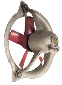1950 BÜYÜK BOYDA DEMİR DÖKÜM GRI RENKDE KASNAK DOKUM KIRMIZI METAL PERVANE ALİBERTİ 220 VOLT SARGI MOTOR  FAN PERVANE