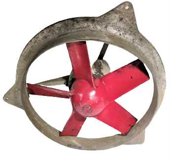 1950 BÜYÜK BOYDA DEMİR DÖKÜM GRI RENKDE KASNAK DOKUM KIRMIZI METAL PERVANE ALİBERTİ 220 VOLT SARGI MOTOR  FAN PERVANE