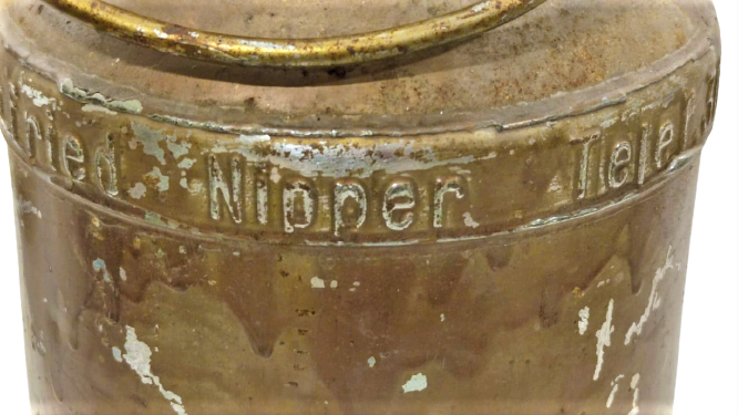 METAL KULPLU TAŞINABİLİR BEŞ LİTRELİK SÜT GÜGÜMÜ SÜTÜ CİFTLİKDEN MANDIRAYA TAŞIMA KABI SAHNE GOTTFRIED NIPPER TELEF 30679