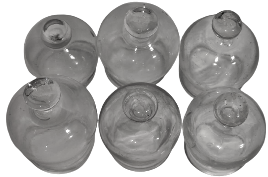 OSMANLI ALTI ADET FARKLI BOY MODEL  VE DEGİŞİK ÖLCÜ BOYLARDA  HACAMAT VAKUM ŞİŞESİ TUTMA YERLERİ CAM SORUMNSUZ