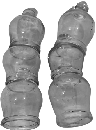 OSMANLI ALTI ADET FARKLI BOY MODEL  VE DEGİŞİK ÖLCÜ BOYLARDA  HACAMAT VAKUM ŞİŞESİ TUTMA YERLERİ CAM SORUMNSUZ