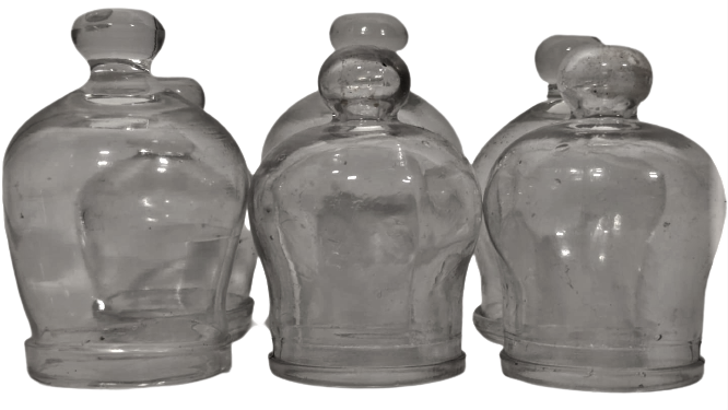 OSMANLI ALTI ADET FARKLI BOY MODEL  VE DEGİŞİK ÖLCÜ BOYLARDA  HACAMAT VAKUM ŞİŞESİ TUTMA YERLERİ CAM SORUMNSUZ