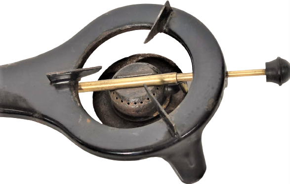 1950 USA AMERİKAN METAL İSPİRTO OCAGI PİRİNC DEPO HAZNELİ MANTAR TIPALI BAKALIT DÜGMEDEN CEVRİLEREK ALEV AYARLI ISITICI KAHVE PİŞİRİCİ