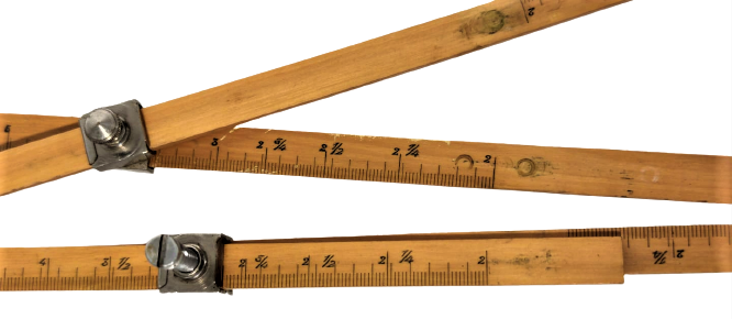 GEOMETRİ AHŞAP ÜZERİNDE NUMARALARI BULUNAN AYARLANABİLİNEN CETVELLİ PERGEL 