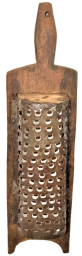 OSMANLI EL USTA YAPIMI MUTFAK RENDESİ AHŞAP ÜZERİNE METAL DELİKLİ BICAKLAR 