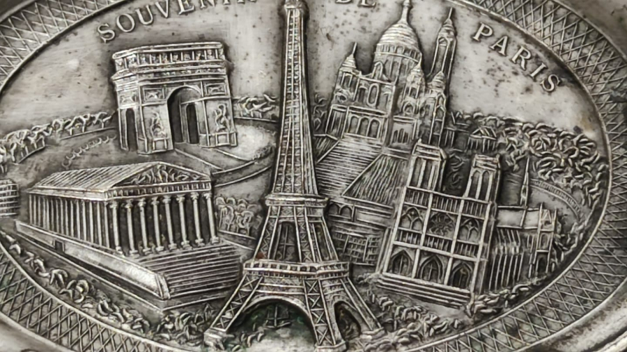 SOUVENİR DE PARIS MADEIN FRANCE POLYOR PARIS METAL MUHTEŞEM GÖRSELLİ KÜLLÜK