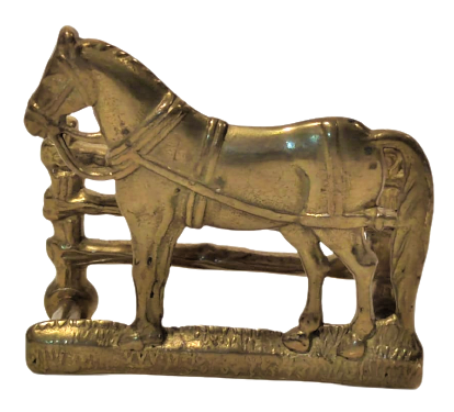 1970 CİT KENARINDA DURAN AT TEK PİRİNC DÖKÜM PECETELİK 