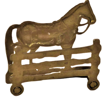 1970 CİT KENARINDA DURAN AT TEK PİRİNC DÖKÜM PECETELİK 