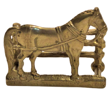 1970 CİT KENARINDA DURAN AT TEK PİRİNC DÖKÜM PECETELİK 