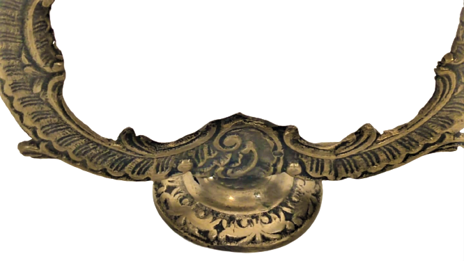 1970 PİRİNC DİKDÖRTGEN FORMDA ÜZERİ İŞLEME DESENLİ TEK RESİM CERCEVESİ AYNA OLARAKDA KULLANILABİLİNİR