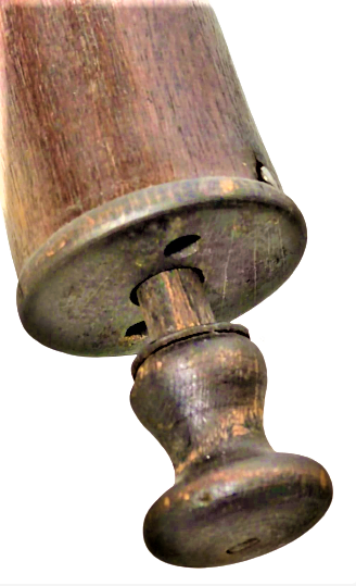 1800 ANTIQUE NADİR  KRAUSHAARS UNIVERSAL AHŞAP TOZ ÜFLEME KÖRÜĞÜ  TEMİZLİK İŞLERİNDE KULLANILAN 32 CM BOY CAP 6 CM