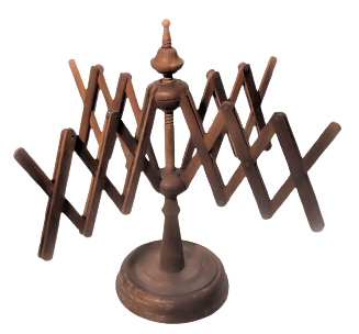  1900 AHŞAP AKCA AGACDAN YAPILMIŞ İPLİK SARMAK İÇİN KULLANILAN CIKRIK