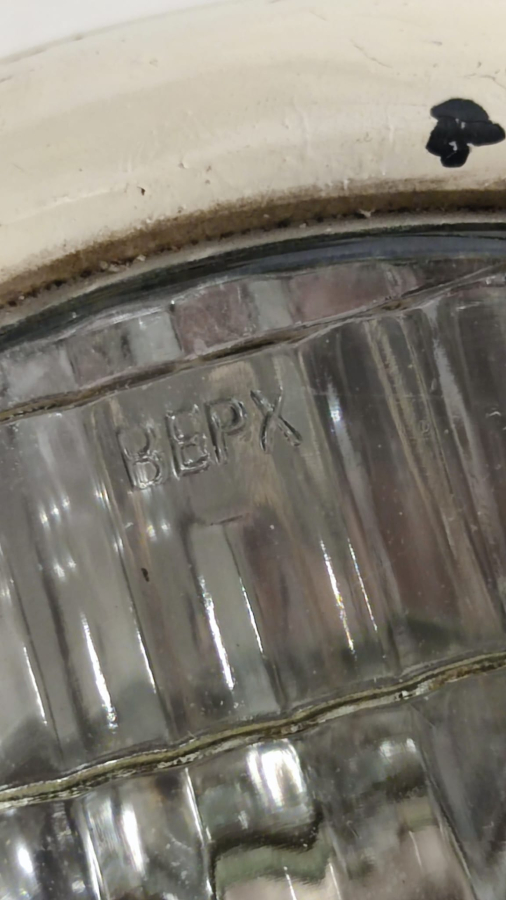 1950 RUS CCCP ESSKİ SOVYET SOSYALİS RUS BEPX BEPX AUTO LAMP TEK METAL KASA ON CAM DAMGALI FAR