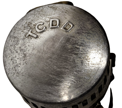 1950 TCDD  A.SARTORİUS WUPPERTAL GERMAN TREN METAL VAGON İC AYDINLATMA LAMBASI