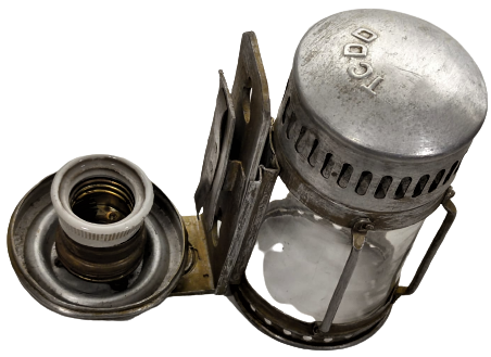 1950 TCDD  A.SARTORİUS WUPPERTAL GERMAN TREN METAL VAGON İC AYDINLATMA LAMBASI