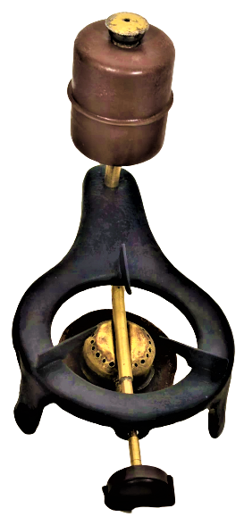 1950 USA AMERİKAN METAL İSPİRTO OCAGI PİRİNC DEPO HAZNELİ MANTAR TIPALI BAKALIT DÜGMEDEN CEVRİLEREK ALEV AYARLI ISITICI KAHVE PİŞİRİCİ