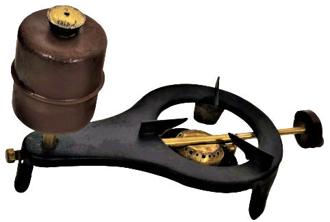 1950 USA AMERİKAN METAL İSPİRTO OCAGI PİRİNC DEPO HAZNELİ MANTAR TIPALI BAKALIT DÜGMEDEN CEVRİLEREK ALEV AYARLI ISITICI KAHVE PİŞİRİCİ