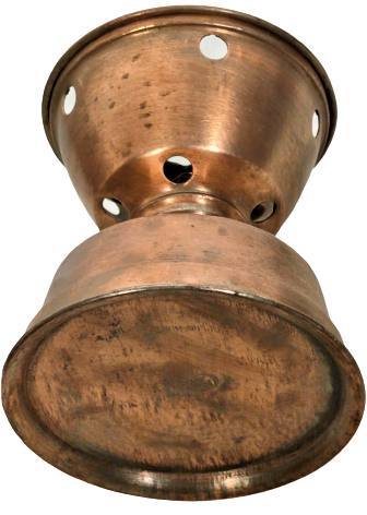 1940 CUMHURİYET DÖNEMİ KAHVE PİŞİRİCİ BUYUK USTA DAMGALI  BURSALI  M. CAKIR  BAKIR KAHVE PİŞİRİCİ ORJINAL EKSİKSİZ OCAK