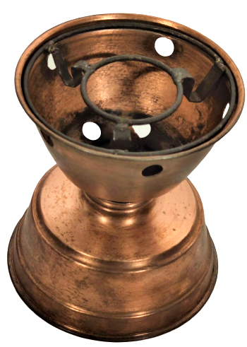 1940 CUMHURİYET DÖNEMİ KAHVE PİŞİRİCİ BUYUK USTA DAMGALI  BURSALI  M. CAKIR  BAKIR KAHVE PİŞİRİCİ ORJINAL EKSİKSİZ OCAK