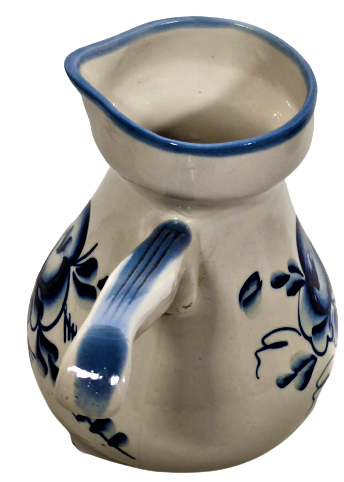 KAHVE İÇİMİNDE KULLANILAN KULPLU CEZVE PORSELEN  ÜZERİ EL BOYAMA SANATCI İMZALI 