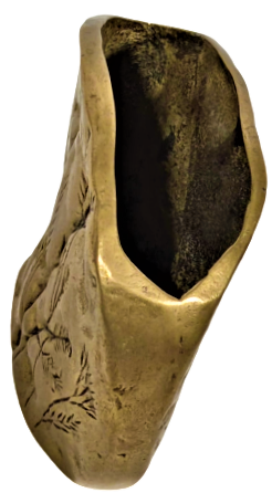 OSMANLI EL YAPIMI BRONZ ÜZERİ CİFT TARAFINDA FARKLI CALI MÖTİFLİ MASA ÜZERİ KALEMLİK