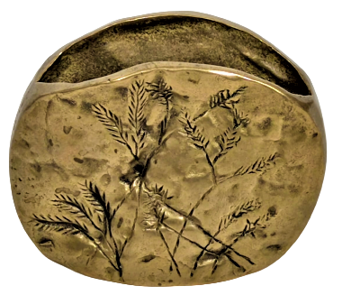 OSMANLI EL YAPIMI BRONZ ÜZERİ CİFT TARAFINDA FARKLI CALI MÖTİFLİ MASA ÜZERİ KALEMLİK