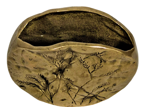 OSMANLI EL YAPIMI BRONZ ÜZERİ CİFT TARAFINDA FARKLI CALI MÖTİFLİ MASA ÜZERİ KALEMLİK