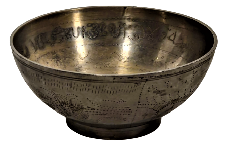 OSMANLI UFAK BOY VE CAPTA UZERİ VE İÇİ KALEM İŞİ COCUK ŞİFA TASI