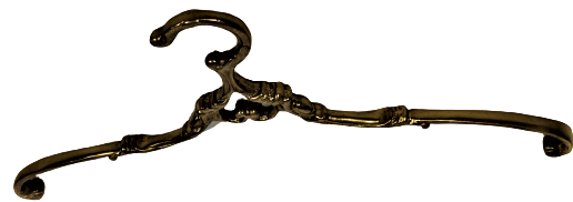 1950 ART NOUVEAU  BRONZ ELBİSE ASKISI ÜZERİ KIVRIMLI 