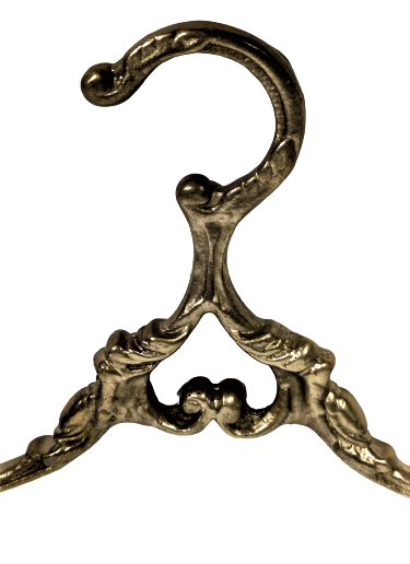 1950 ART NOUVEAU  BRONZ ELBİSE ASKISI ÜZERİ KIVRIMLI 