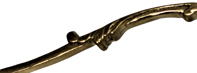 1950 ART NOUVEAU  BRONZ ELBİSE ASKISI ÜZERİ KIVRIMLI 