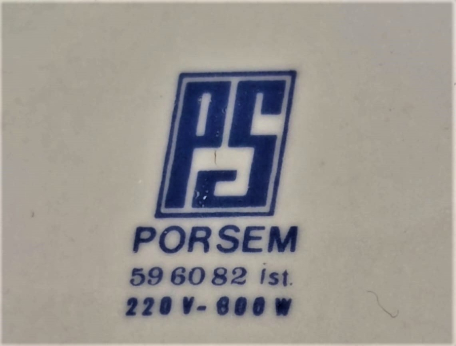 PORSEM ELEKTİRİKLİ PORSELEN KAPAKLI CAYDANLIK 220 VOLT 600 WAT ÜZERİ GÜL MOTİFLİ  ALTIN YALDIZ EL CEKME MOTİFLER