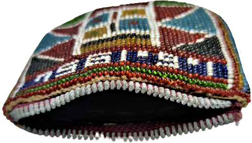 1.6.1957 HAPİSHANE CEZAEVİ EL İŞİ ORİJİNAL RENKLİ BONCUK İŞLEME ESKİ ÇİÇEKLİ  CÜZDAN Z.Y.OGLU 