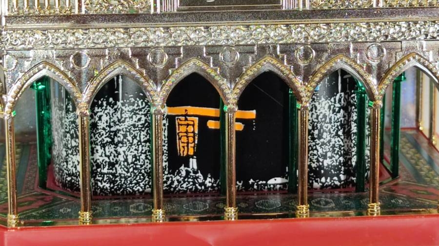 1970 KUTUSUNDA PEYGAMBER EFENDİMİZİN KABRİ YEŞİL TÜRBE CAMİİ MAKEDİ İCERSİNDE VE MİNARESİNDE  LAMBA YANAN GECE LAMBASI 