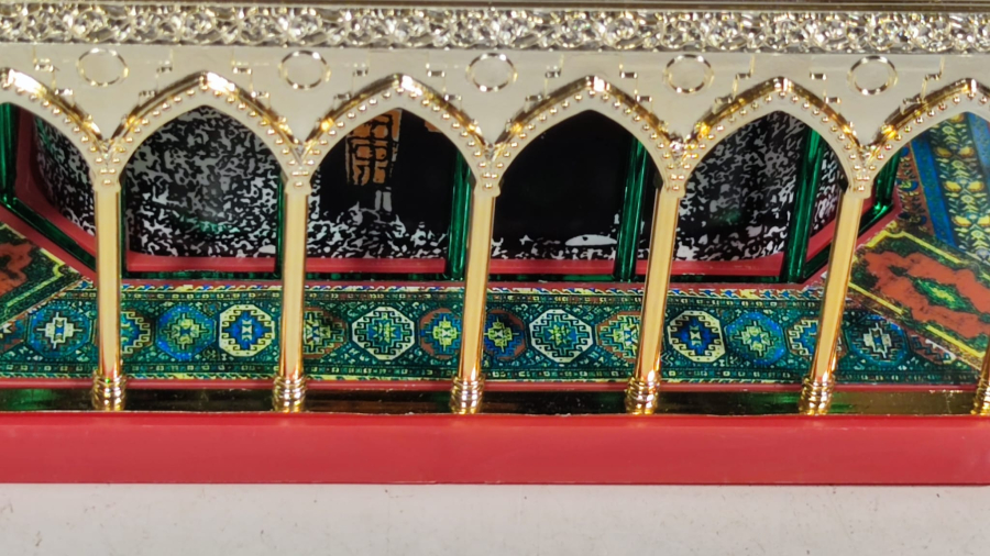 1970 KUTUSUNDA PEYGAMBER EFENDİMİZİN KABRİ YEŞİL TÜRBE CAMİİ MAKEDİ İCERSİNDE VE MİNARESİNDE  LAMBA YANAN GECE LAMBASI 