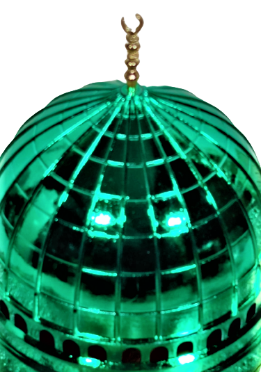 1970 KUTUSUNDA PEYGAMBER EFENDİMİZİN KABRİ YEŞİL TÜRBE CAMİİ MAKEDİ İCERSİNDE VE MİNARESİNDE  LAMBA YANAN GECE LAMBASI 