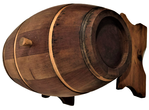 AHŞAP FICI MEŞE  AHŞAP PARCALI BİRLEŞTİRİLEREK BAGLANARAK ELDE YAPILMIŞ ALT KAİDELİ MUSLUKLU